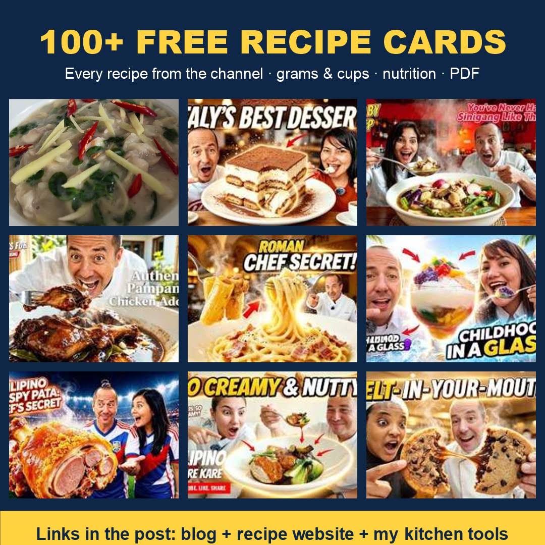🎥 FROM MY CHANNEL · All my recipes, free: 100+ recipe cards